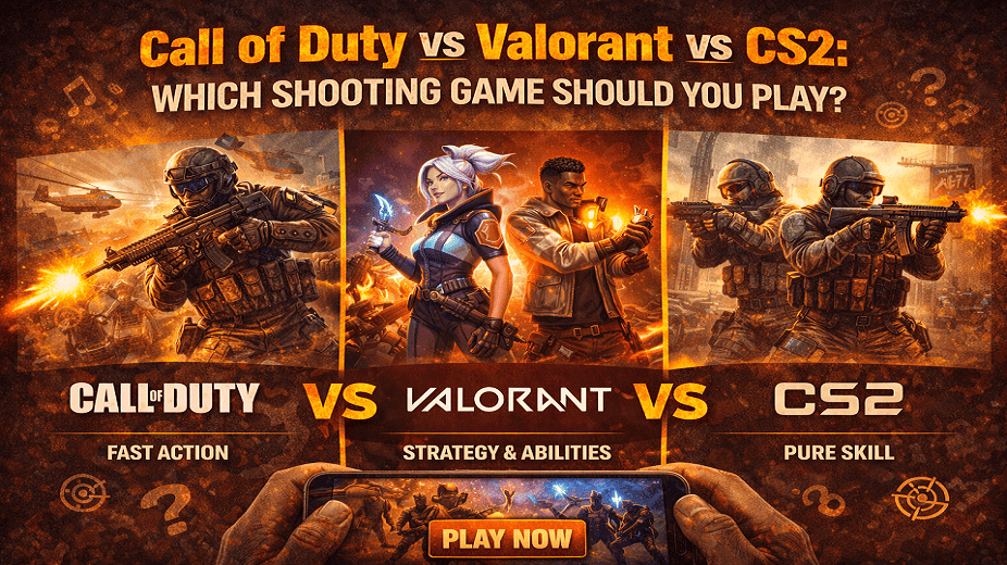 Call of Duty vs Valorant vs CS2: Which Shooting Game Should You Play? blog post