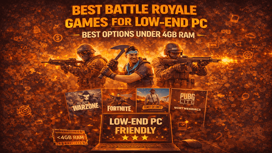 Best Battle Royale Games for Low-End PC: Best Options Under 4GB RAM blog post